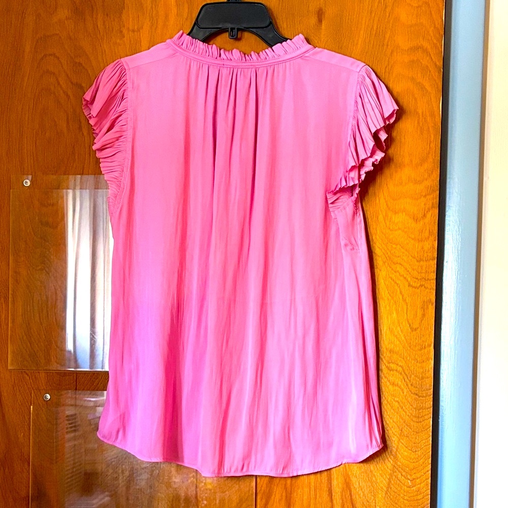 NWT Current Air Women’s Pink Ruffled Collar Blouse - Picture 5 of 7